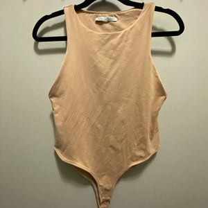 Zara high neck nude bodysuit
